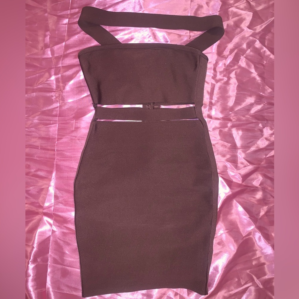 Mauve Akira Cutout Bandage Dress